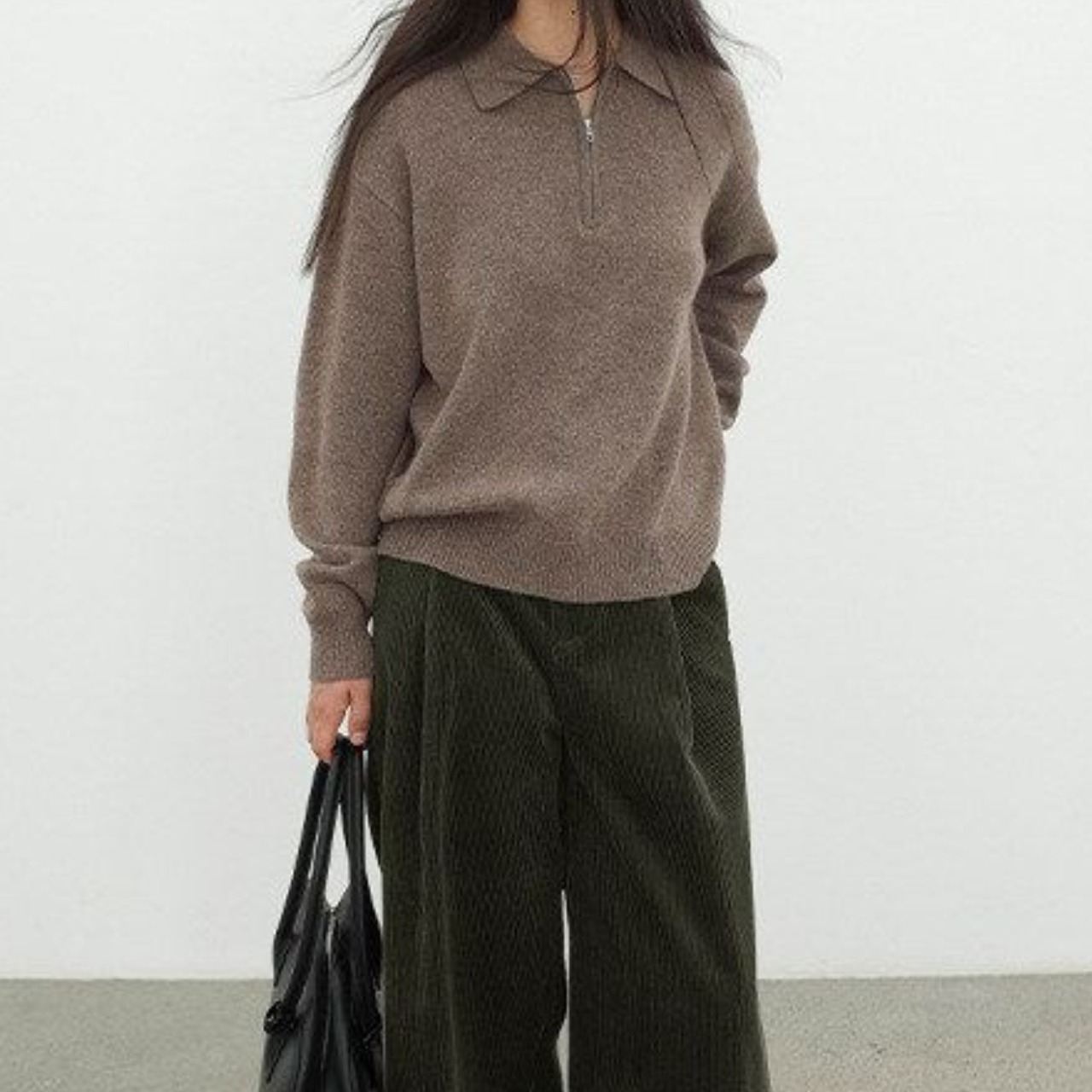 Half-Zip Polo Knit T4098