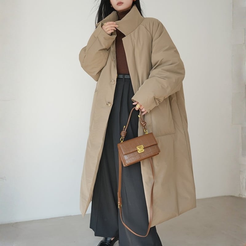 スタンドカラー オーバーサイズ ダウンコート 204562