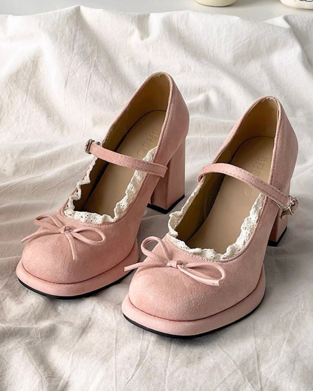 レースリボンスエードパンプス(2 colors) 25W08483