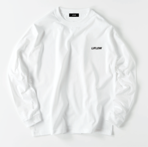 ネームロゴ longsleeve tee WHT