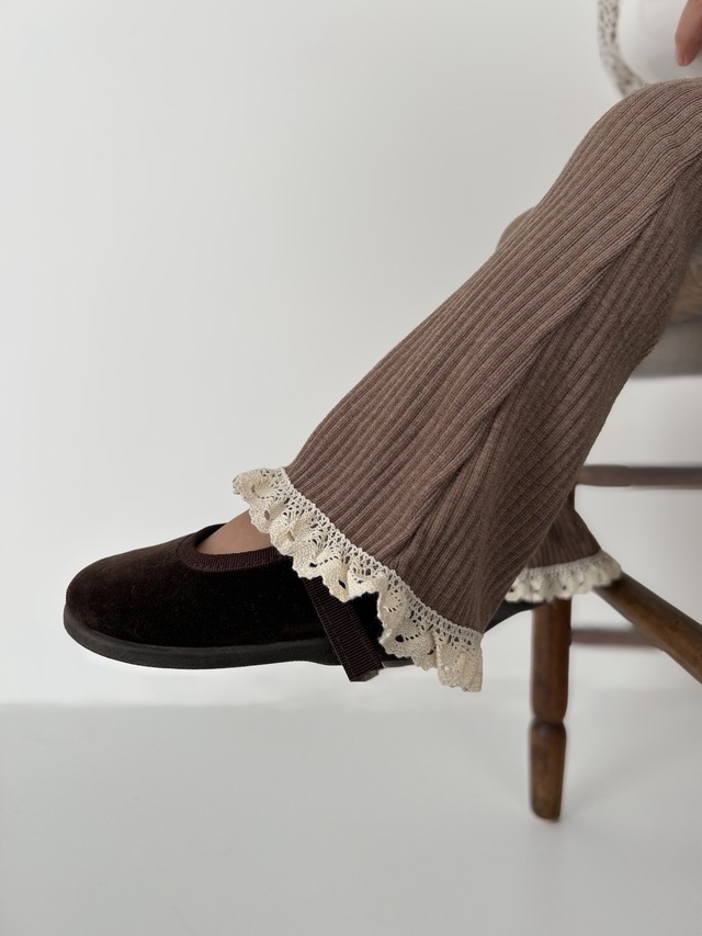 2124 design lace rib pants / ROA