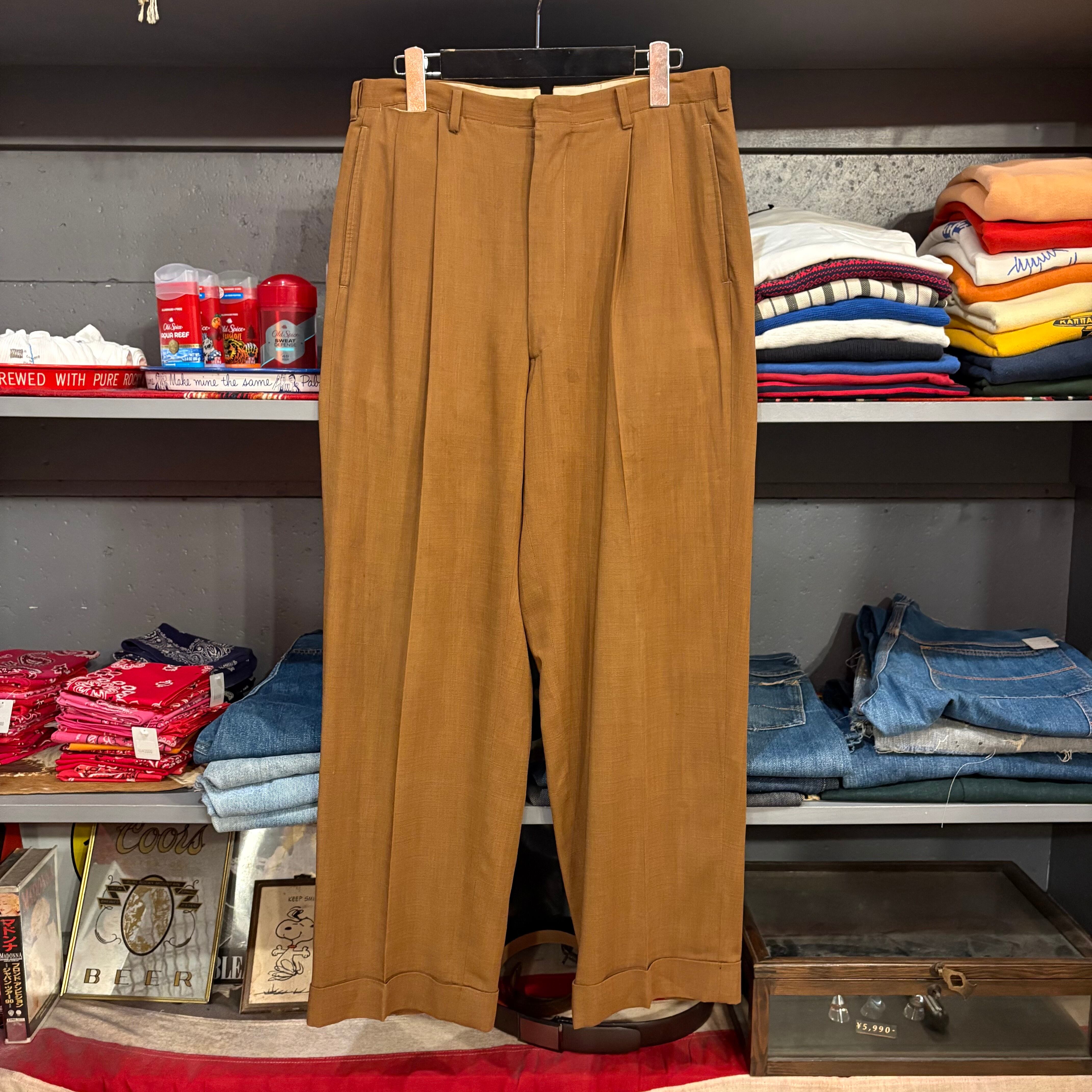 90s J.CREW リネン 2タック スラックス パンツ 90s J.CREW 2 Tuck Linen Slacks | VOSTOK