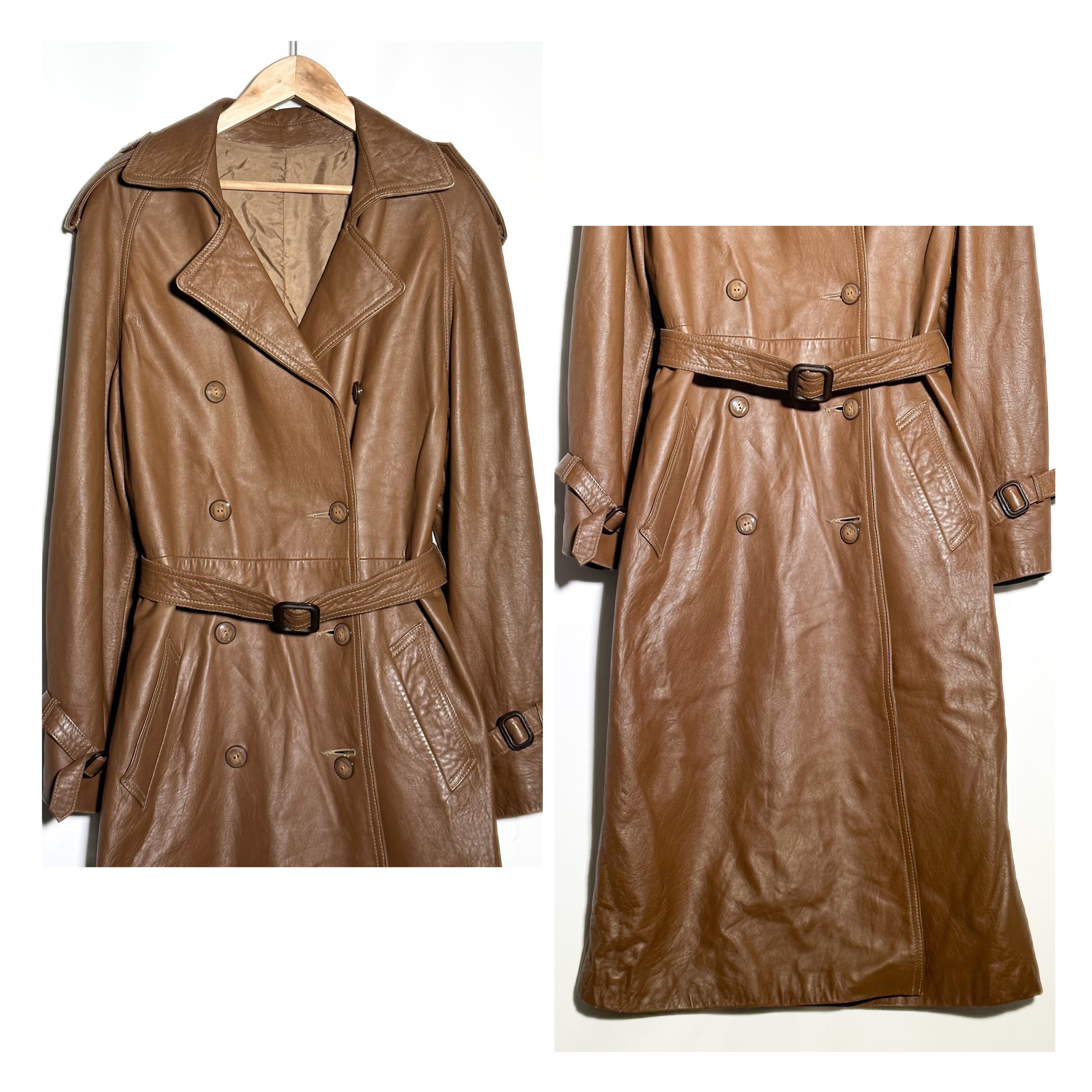 M.I.C CUIR】vintage long leather coat M.I.C CUIR フランス軍 レザー 