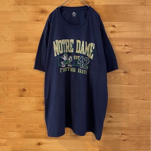 【KNIGHTS】カレッジ ノートルダム大学 NOTRE DAME プリント 半袖 Tシャツ XL オーバーサイズ US古着 アメリカ古着