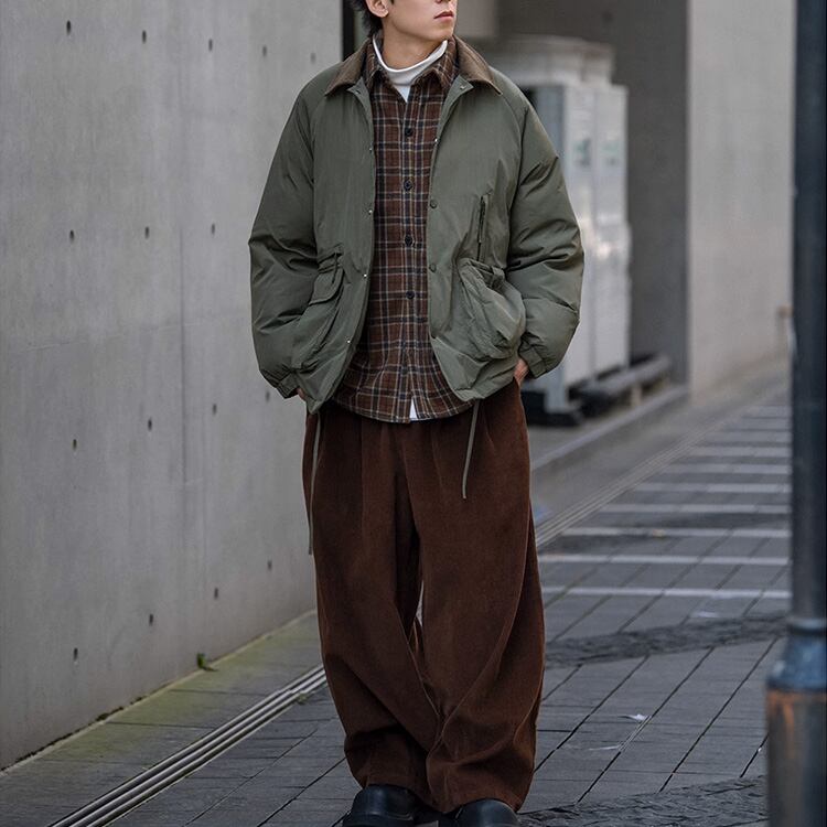 ★AMERICAN RETRO CORDUROY LAPEL COTTON JACKET　　　A0890