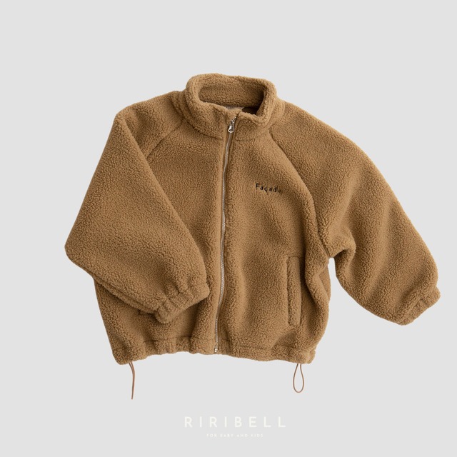 【façade】teddy zip sweater - Camel / ファサード