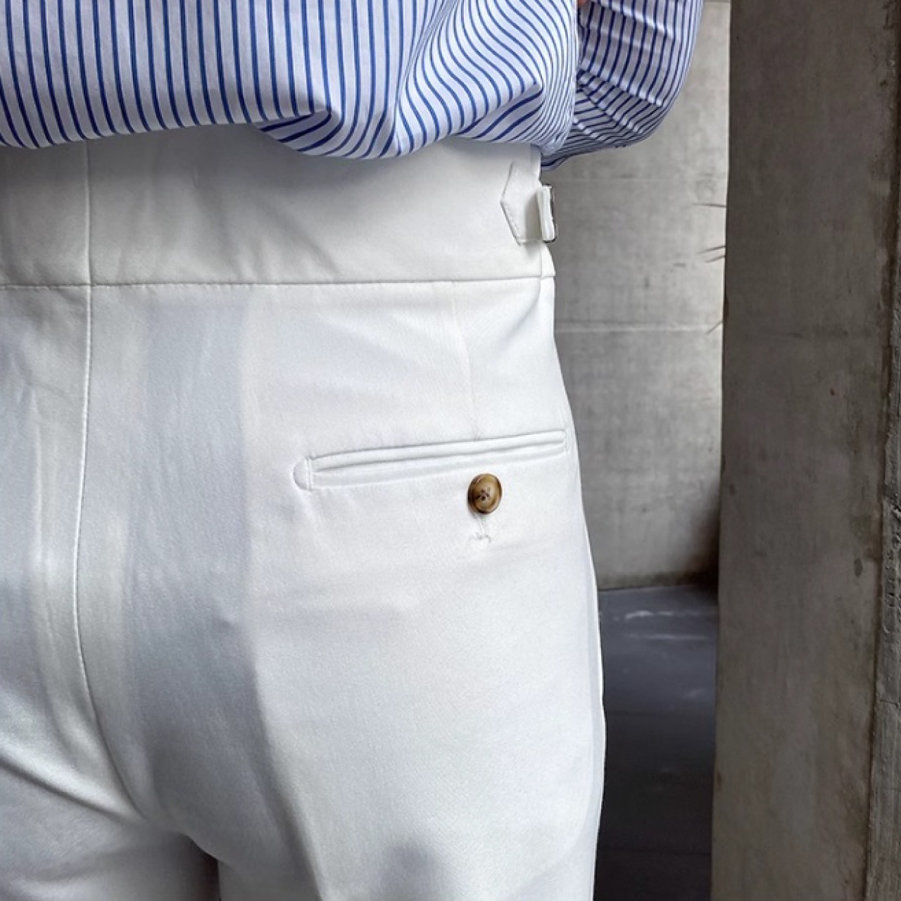 カジュアルなスタイリングを叶えるハイウエストデザインパンツ　BO001