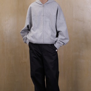 カジュアルスプリット両ジップパーカー　0815