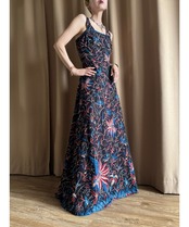 exotic flower import maxi dress-4779-7