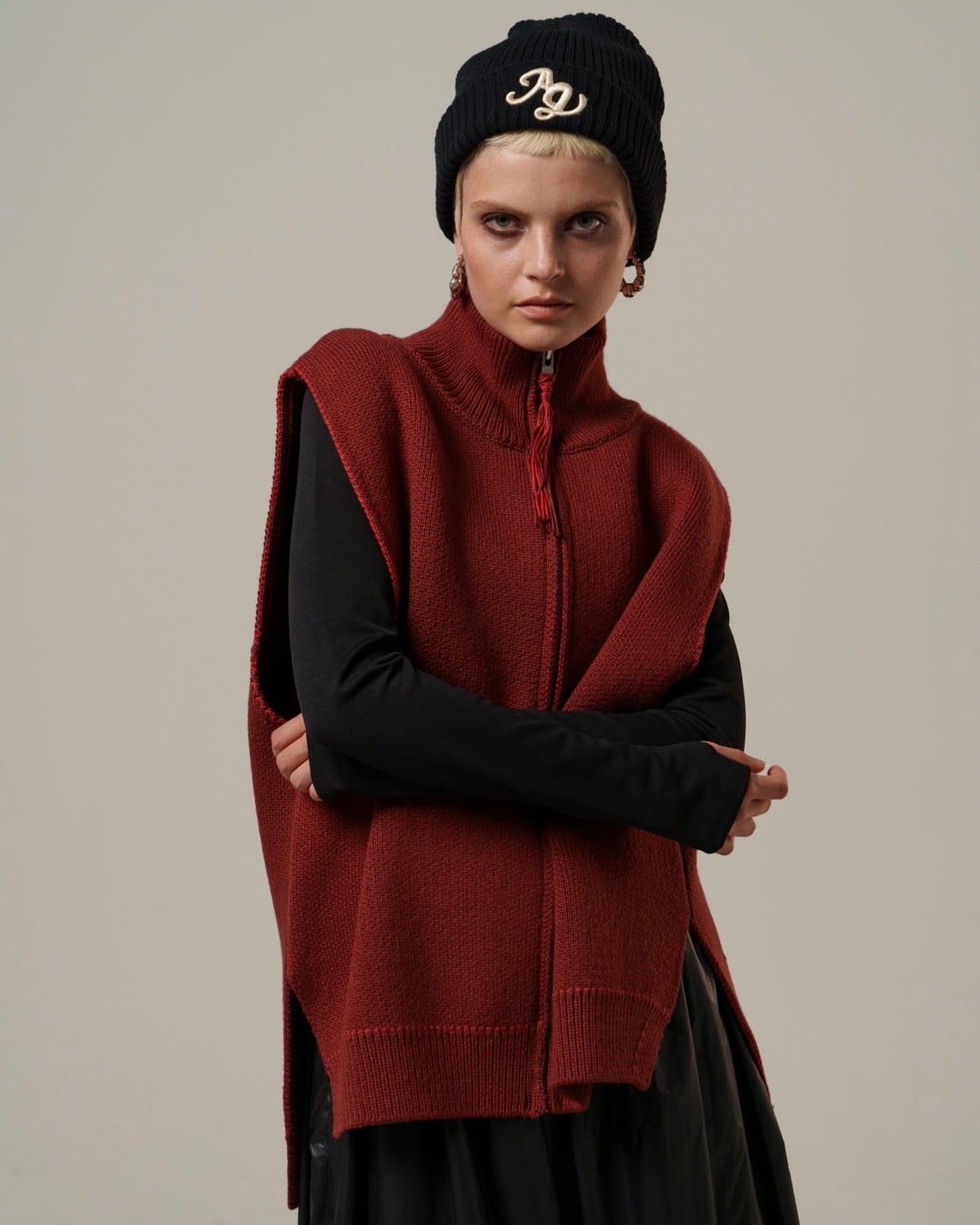 AMBERGLEAM アンバーグリーム　フリンジベストセーター AMBERGLEAM アンバーグリームフリンジベストセーター