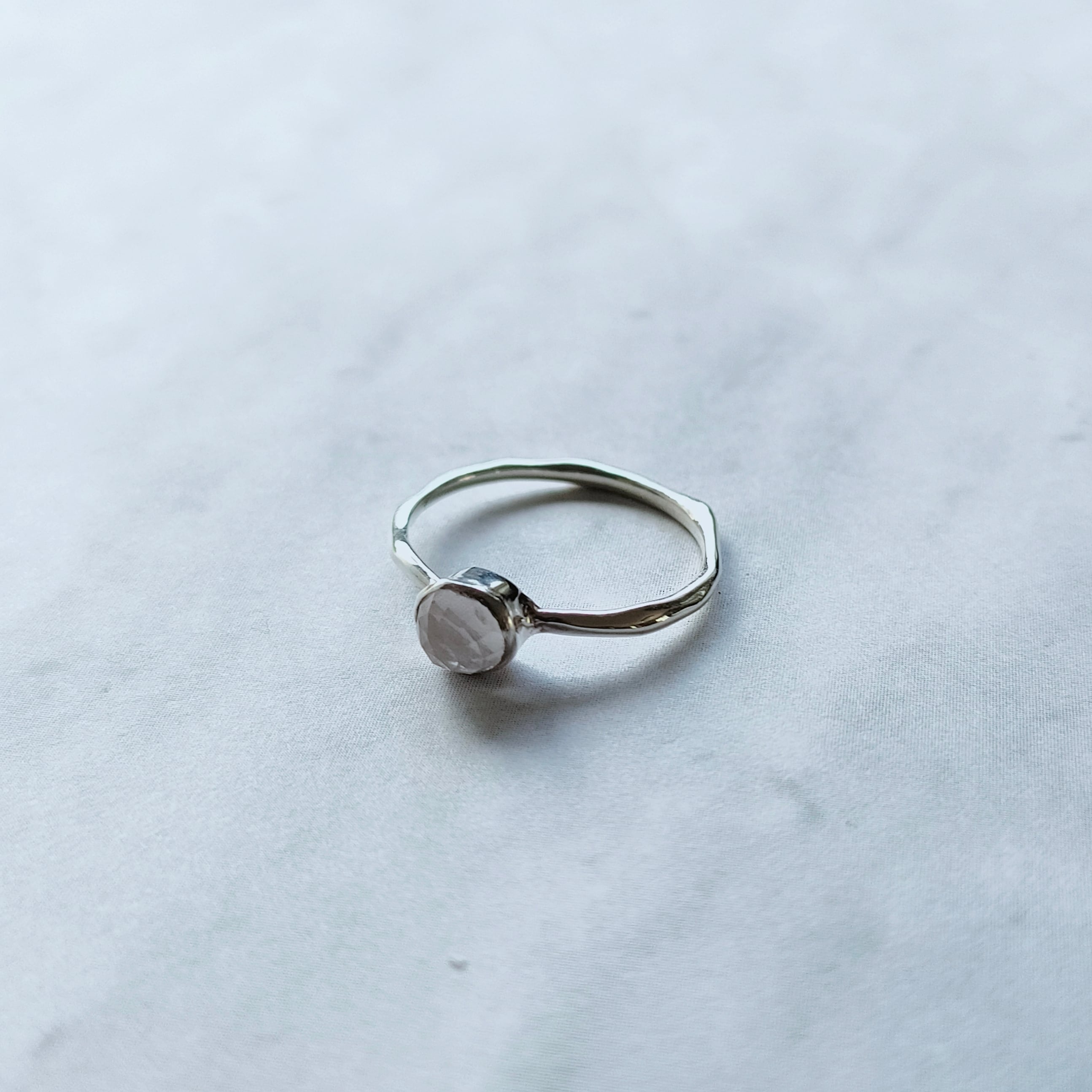 <再販売>【sign ring】Libra ~天秤座・ローズクオーツ~ 〈silver〉