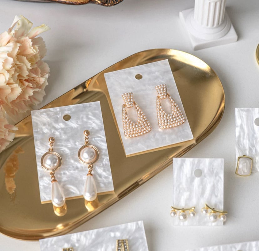 10set 4pateen white accessory display plate 10個セットピアス ホワイトディスプレイプレート