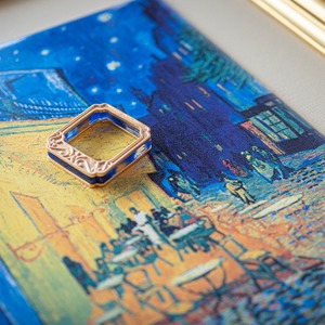 ゴッホ　印象の光リング　ゴッホブルー　夜のカフェテラスイメージ　