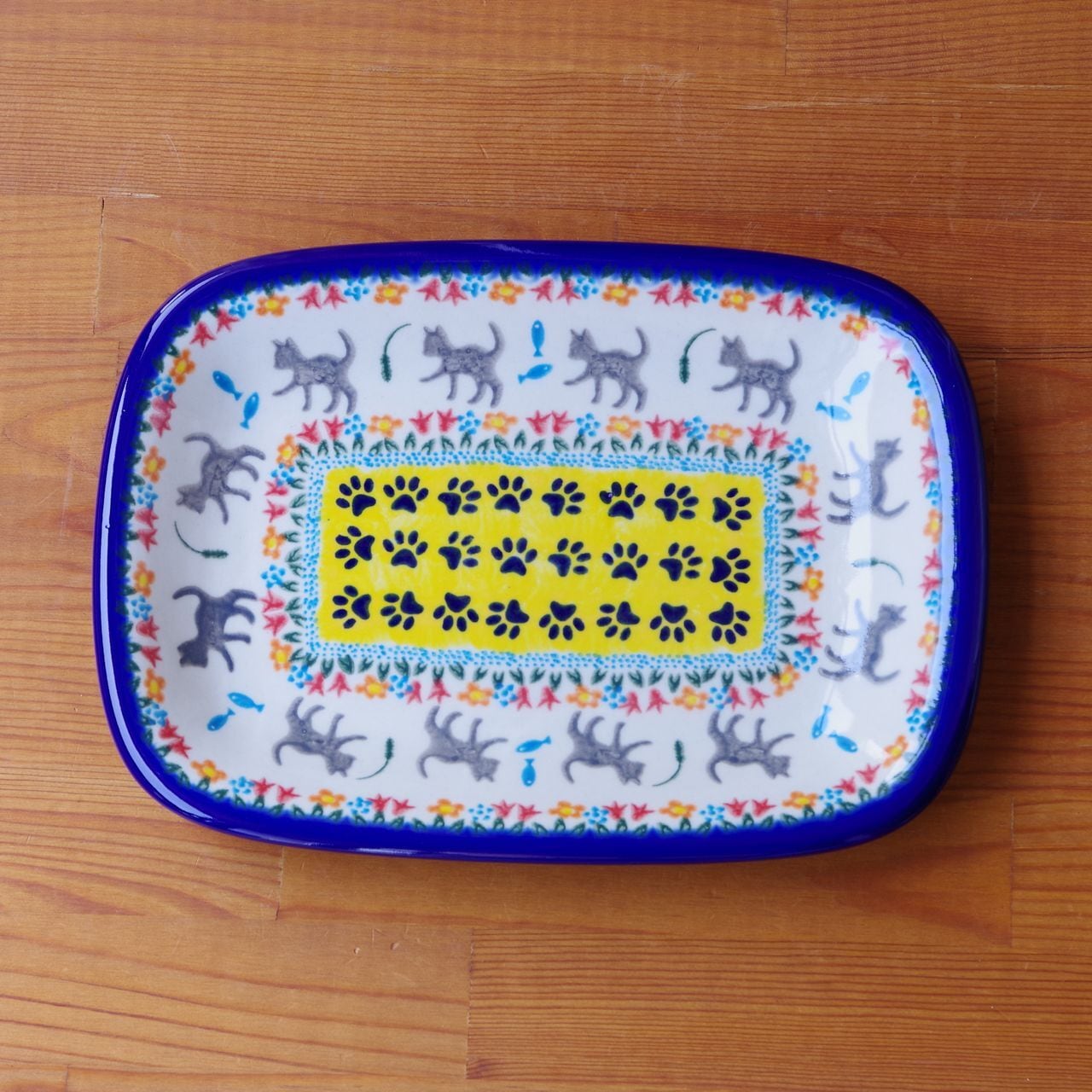 新品】 ポーリッシュポタリー ポーランド食器 ランチプレート 仕切り