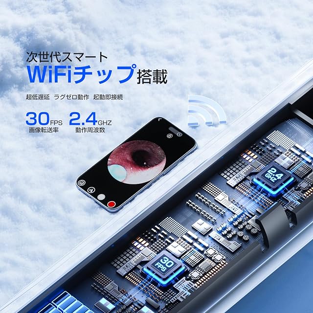 耳かき【2025年新モデル 2000W画素！】TAREASS 耳かき カメラ付き