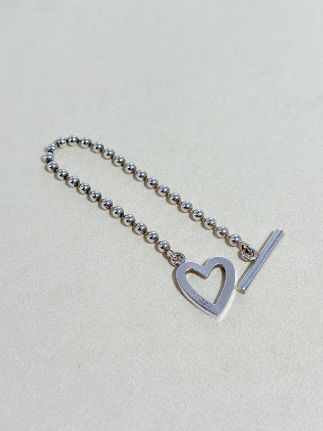Heart Toggle Ball Chain Bracelet -GUCCI-