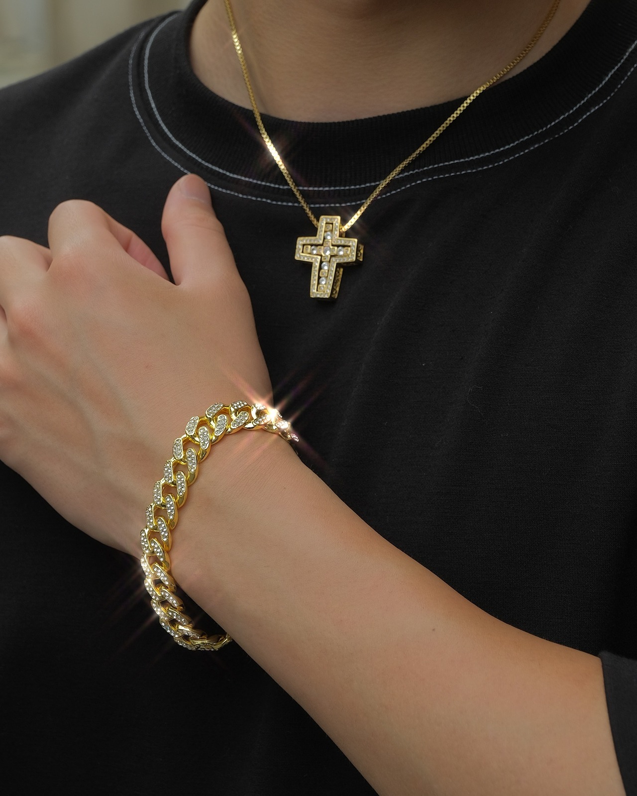 輝くラグジュアリーチェーンブレスレット【BA-004】