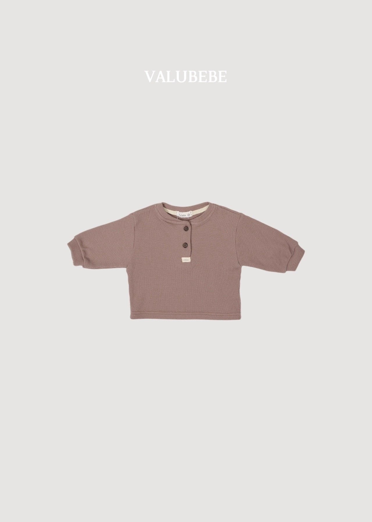 送料無料【予約】/ ミニワッフルボタンTシャツ / valubebe