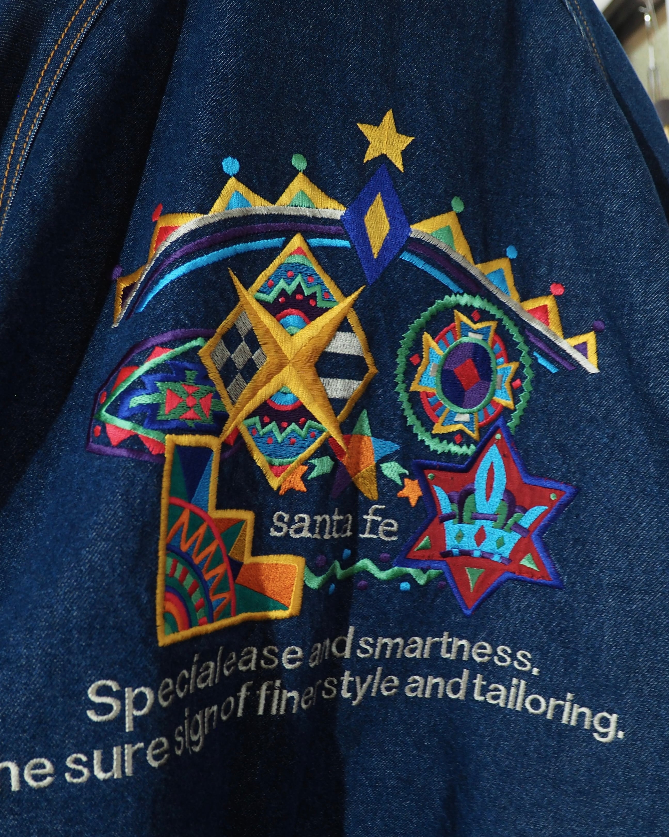 1980 ‐ 90s " Special ‐ Santa fe " Pop Art Embroidery Vintage Denim Jacket