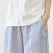 TRUBE リラックスストライプワイドパンツ【M~L】ブルー