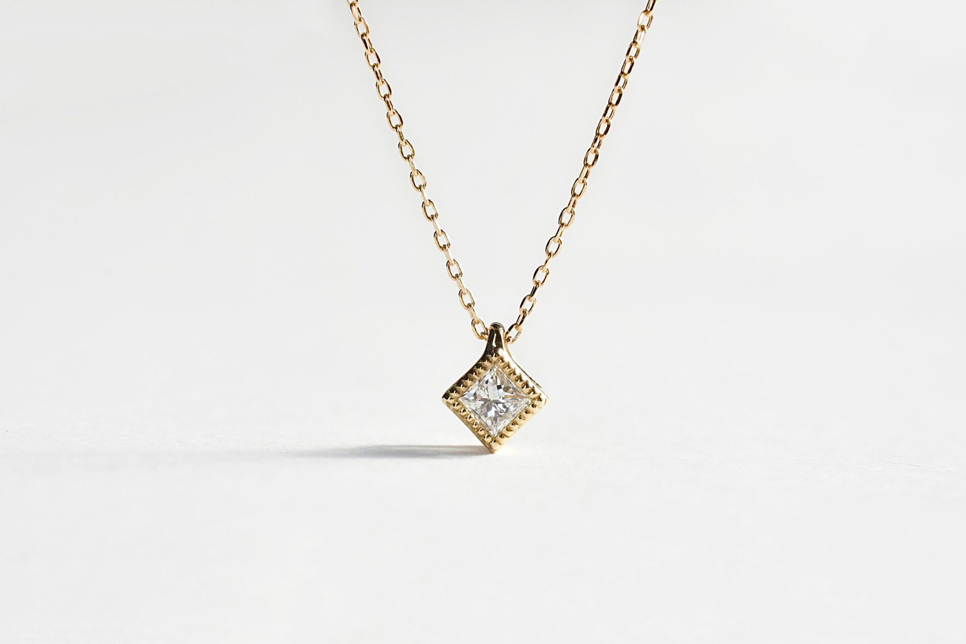 『プリンセス 』ダイヤモンドネックレス 0.19ct / K18YG