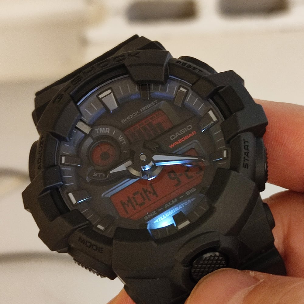 CASIO “G-SHOCK” GA-700BBR-1AJF BLK／RED カシオ Gショック ブラック