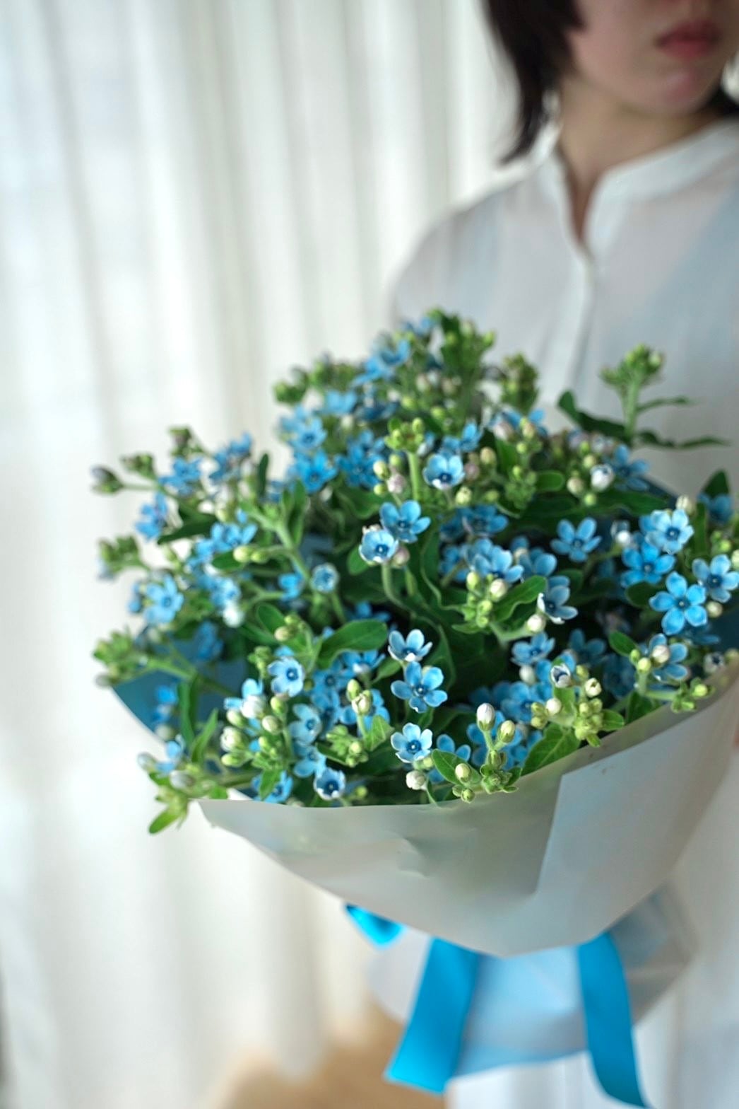 blue star bouquet/ブルースターブーケ 花束 | tomoni flower