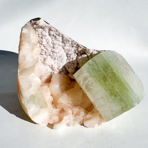 Green apophy apophyllite & stilbite
