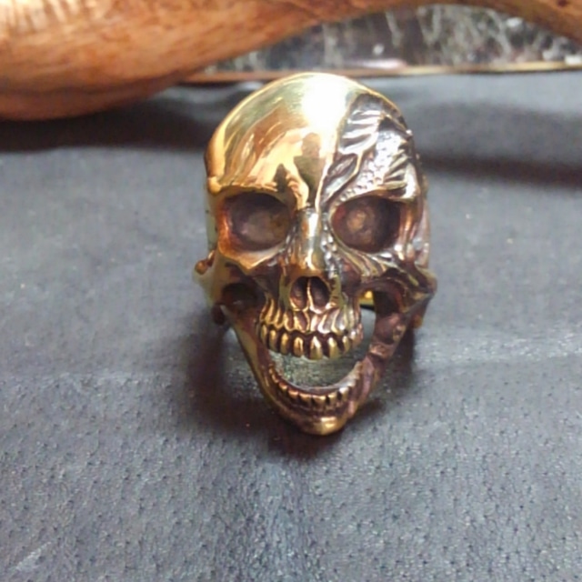 TATTOO SKULL RING ～Brass ver～