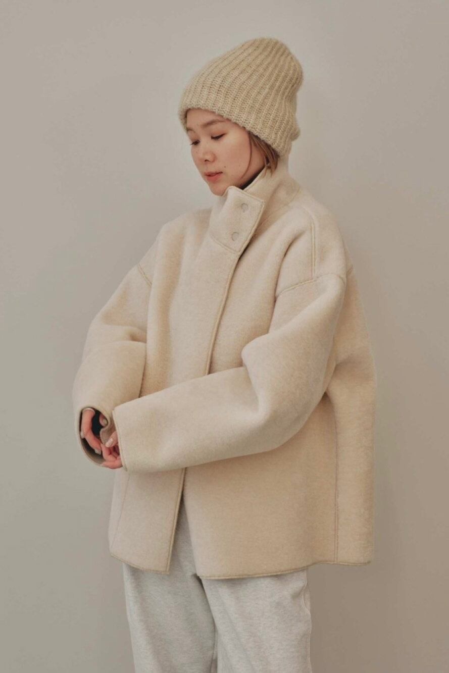 TODAYFUL Standcollar Boa Jacket スタンドカラーボアジャケット Ecru 