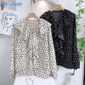 小花ドットフリルブラウス　AJ1079-819