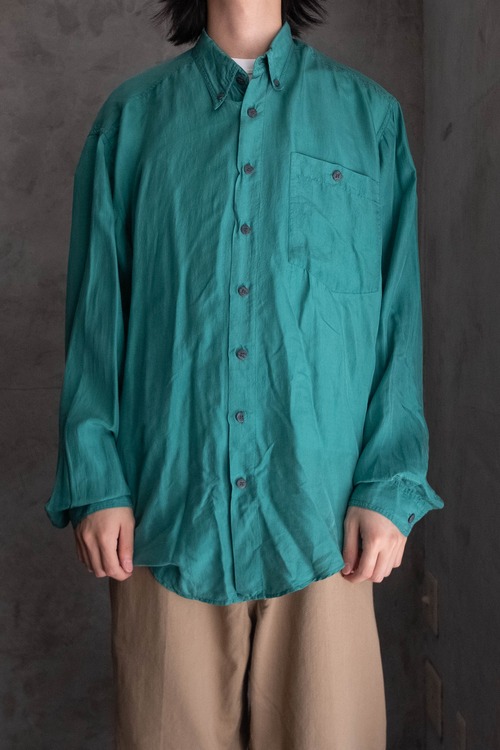YORN for men ウォッシャブルシルク L/Sシャツ 119B