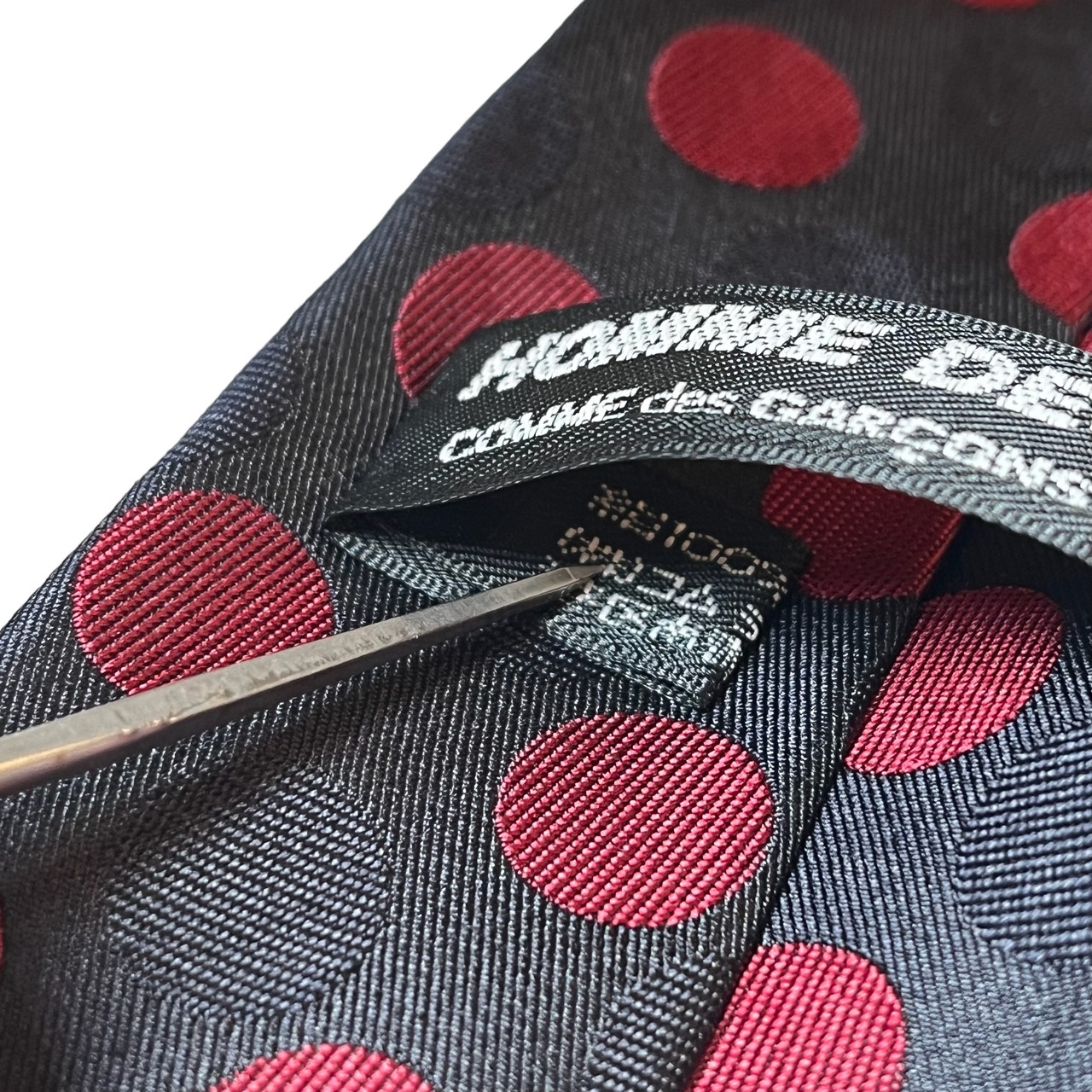 COMME DES GARCONS HOMME DEUX silk tie