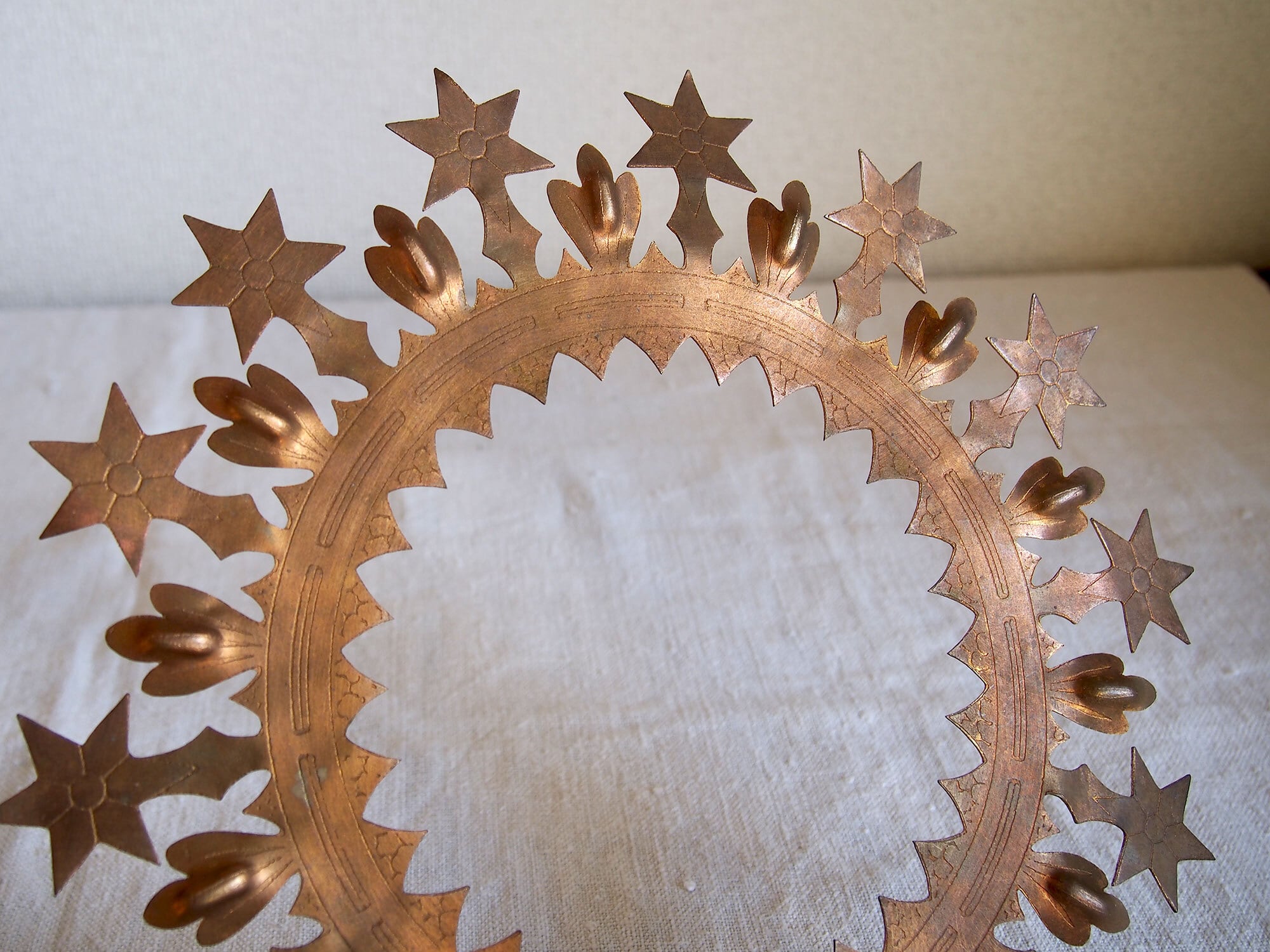 茶色のスカプラリオ カルメル山の聖母子像 65cm ケージドール グラス