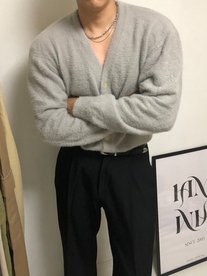 Premium Angora mohair cardigan（12color）
