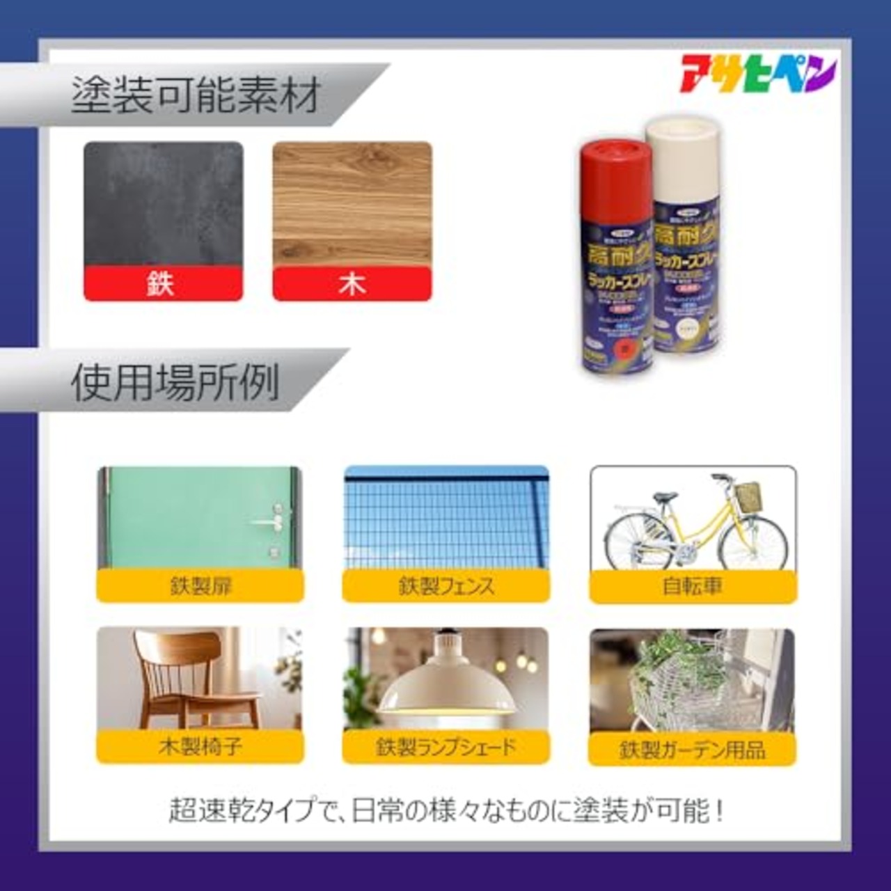 アサヒペン(Asahipen) 高耐久ラッカースプレー 300ML ツヤ消しクリヤ 551412