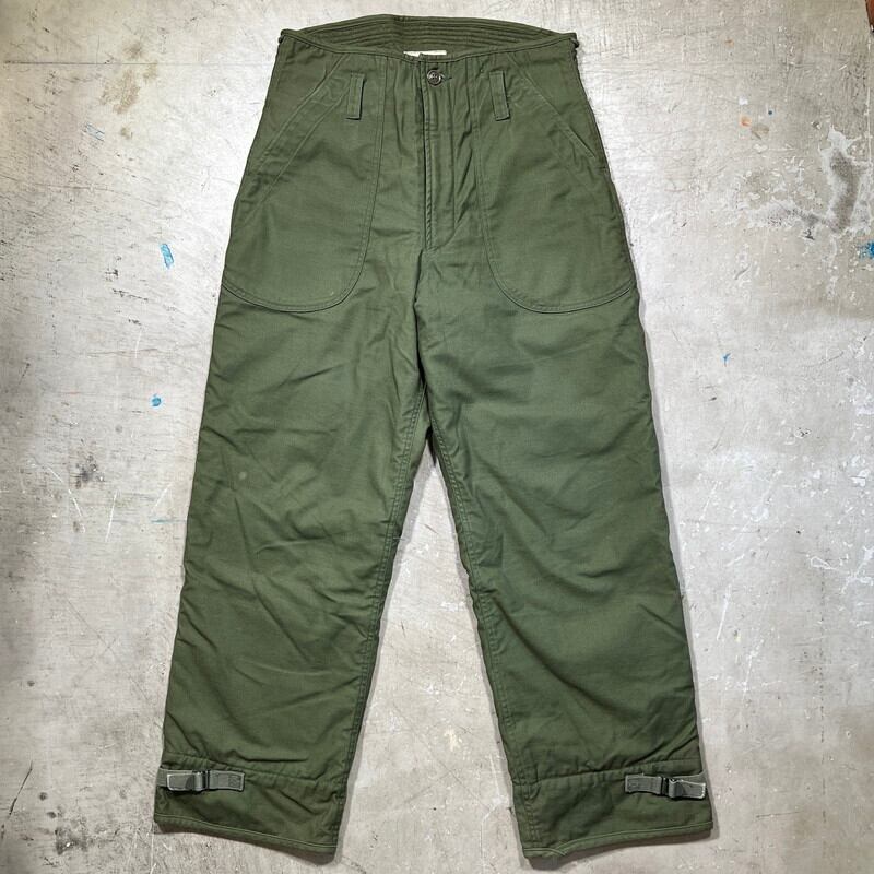 70's U.S.NAVY A-2 デッキパンツ ナイロンライニング DLA100-78-C-1015 ALAMO MFG CO 海軍 USN SMALLサイズ 実寸W32インチ ミリタリー 希少 ヴィンテージ BA-2356 RM2775H