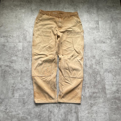 メキシコ製 ブラウン ダブルニー Carhartt B136 BRN 38×32