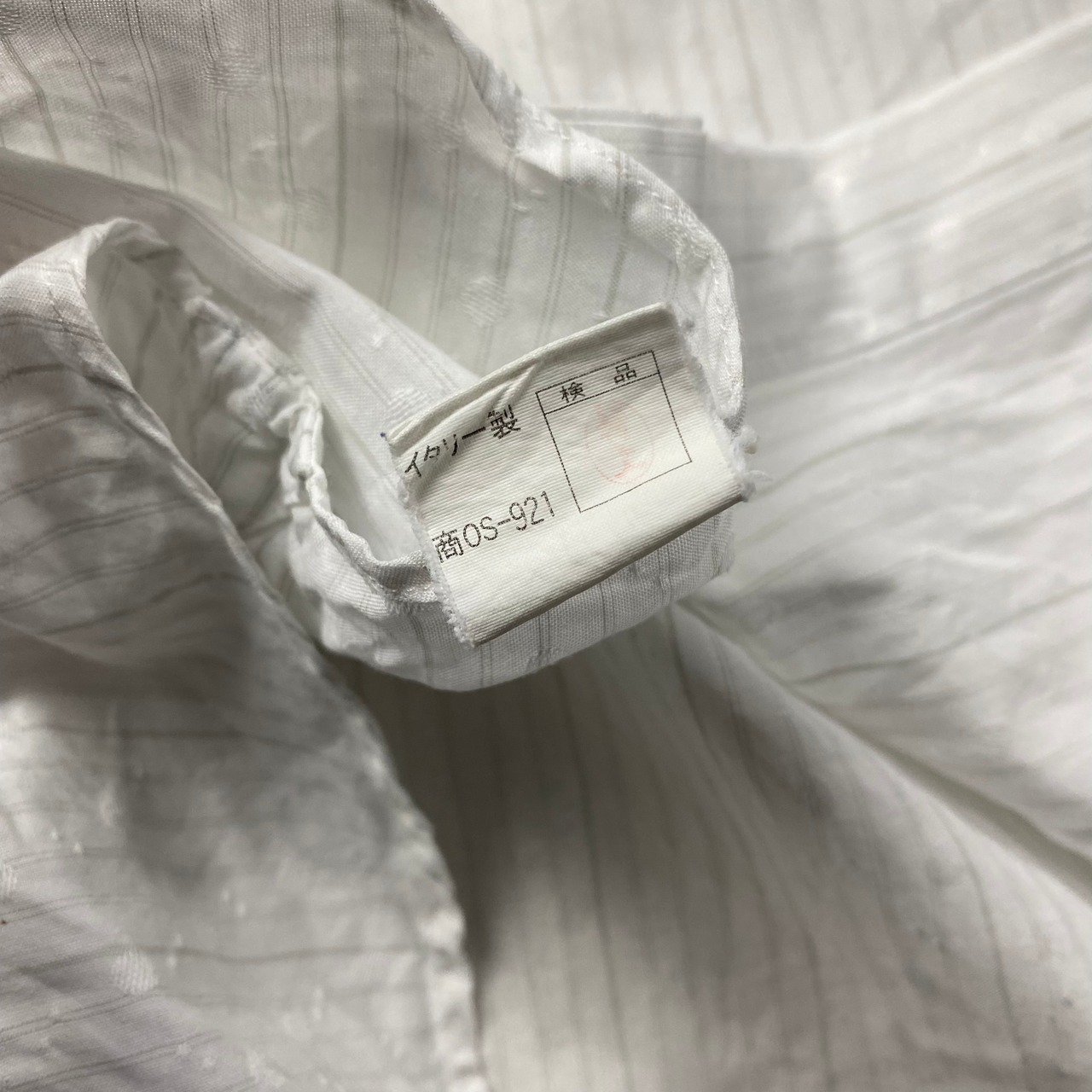 GIANNI VERSACE dot woven double collar stripe shirt