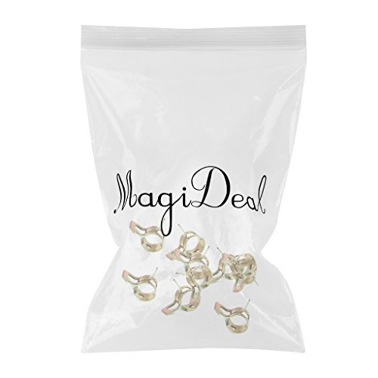 10pcs スプリングクリップ ホースクリップ シリコンパイプクランプ 6mm エアホース管 水道管 燃料配管 シリコーン真空ホース