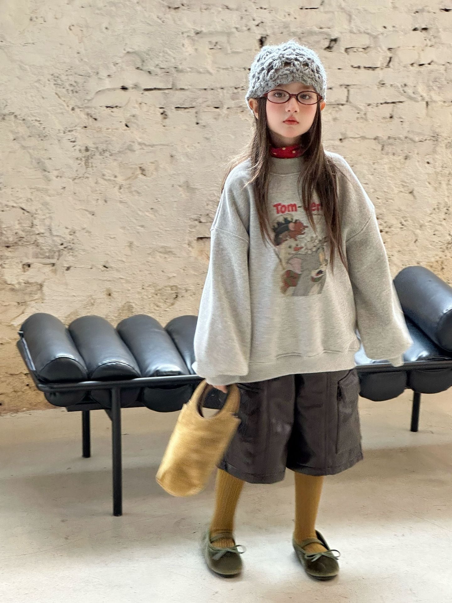 裏起毛イラストトレーナー