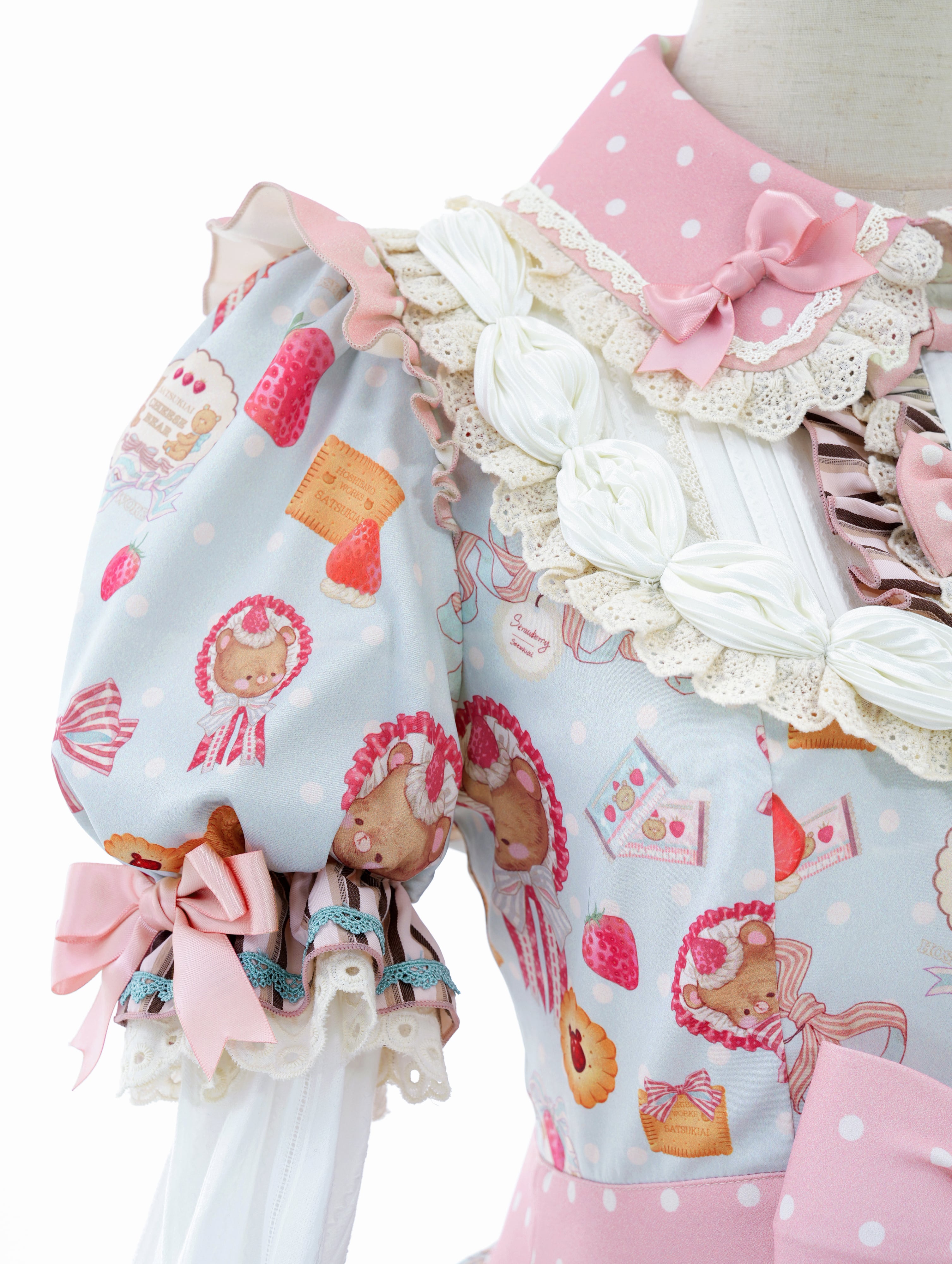 二次生産分〉TEDDY STRAWBERRY LABEL ホイップデコラワンピース
