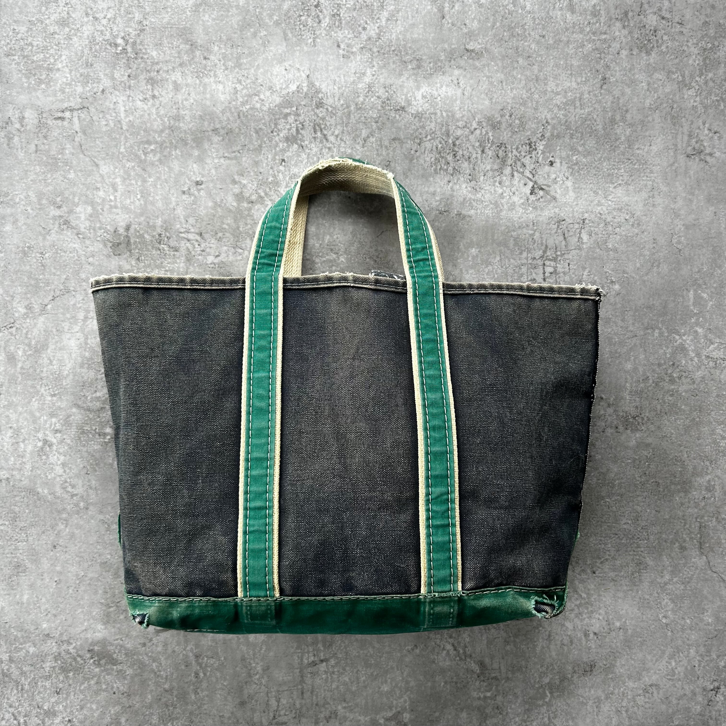 80s エルエルビーン デラックストートバッグ ネイビー L 2色タグ