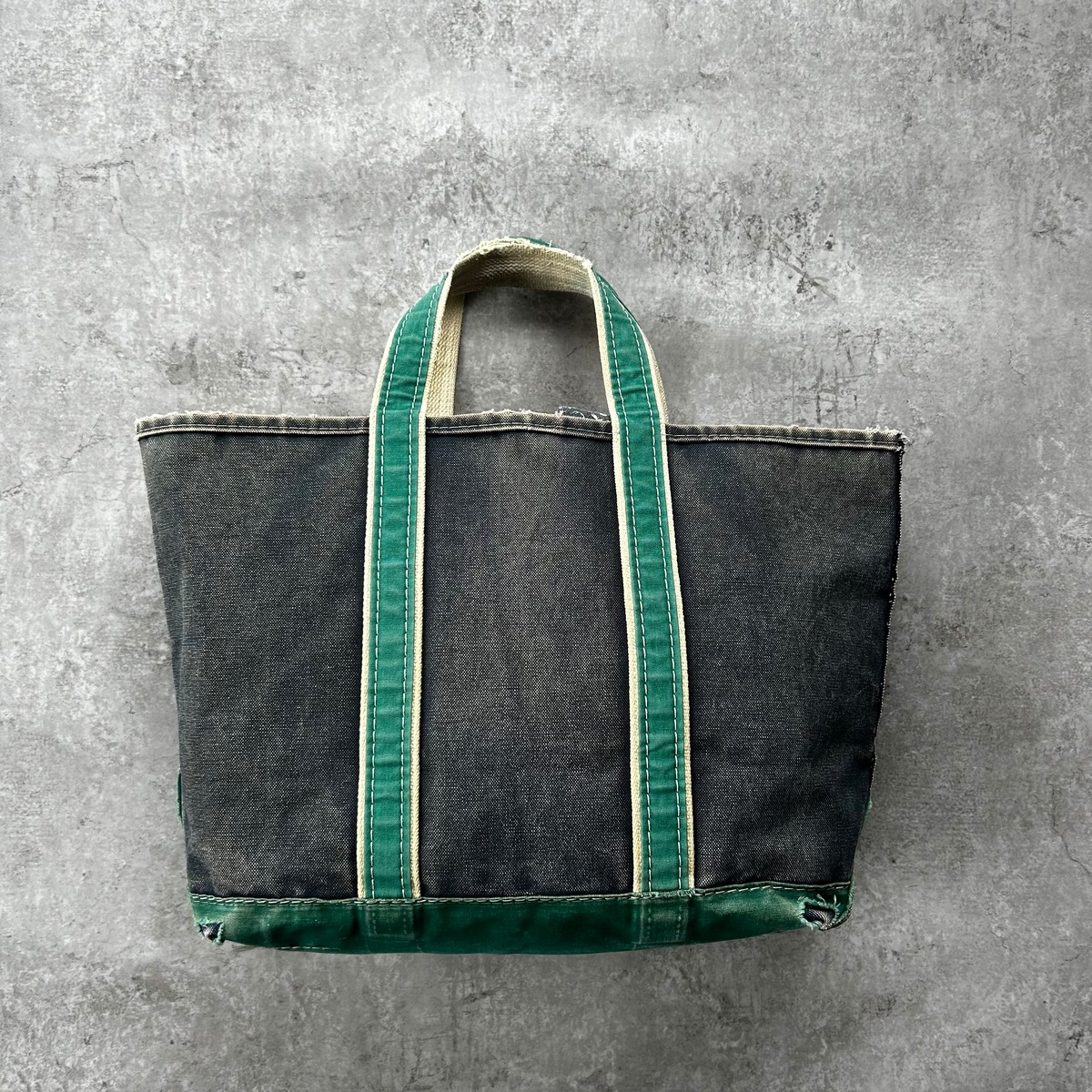 80s エルエルビーン デラックストートバッグ ネイビー L 2色タグ 