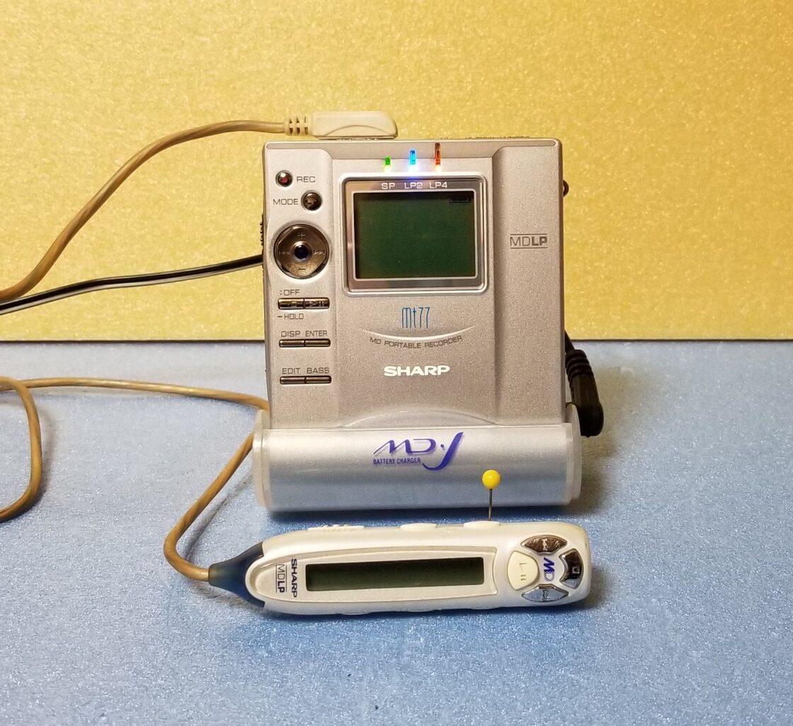 MDポータブルレコーダー SHARP MD-mt77 MDLP対応 美品・完動品 | PAY ID