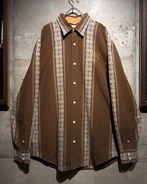【Caka】"Timberland" Vintage Ethnic Stripe Design Cotton Shirt
