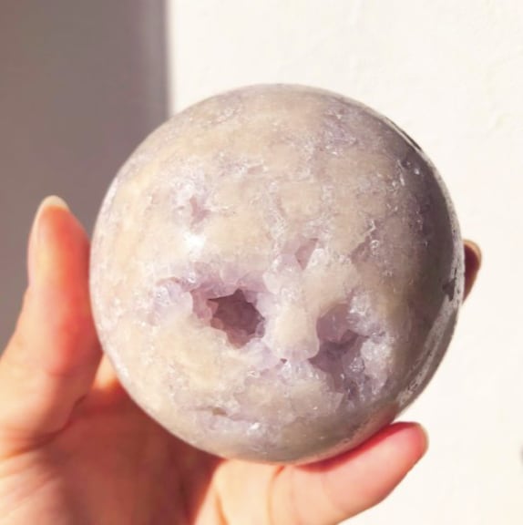 高品質　ピンクアメジスト　アメジストのドゥルージー入　スフィア 高品質ピンクアメジストアメジストのドゥルージー入スフィア