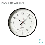 KATOMOKU plywood clock 4 km-44B ブラウン 掛け時計