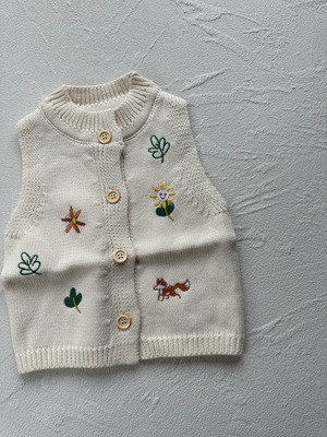 （残66）knit vest