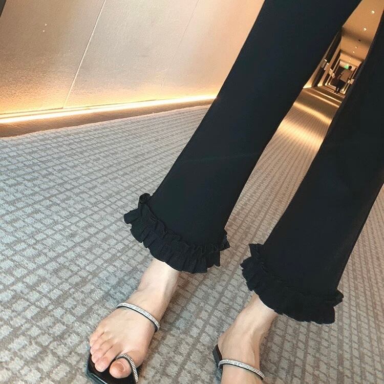 bigyu♡正規品♡フリルヘムクロップドパンツ